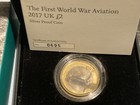 Aviation the First World War Silver Proof   2 Coin low Number Coa royal Mint Ww1