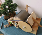 Wooden Drum Carder For Wool Fiber Combing Cardings Blending Board - 72 Tpi  wool