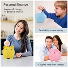 Piggy Bank For Kids Unbreakable Plastic Coin Bank Money Saving Box  pink  Large 