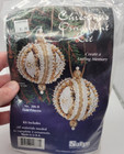 Sulyn Gold Princess Makes 2 Vtg Sequin Bead Christmas Ornament Craft Kit Nos