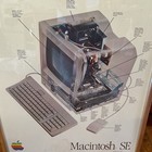 Vintage 1988 Ultra Rare Apple Macintosh Se X-ray Poster Original 28    X 22    Read