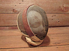 Antique Rare 1930s Salle D  Armes Santelli Fencing Mask Helmet Leather Padding