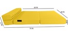 Lounger Folding Foam Mattress  Convertible Sleeper Sofa Bed 6 X 48 X80 Yellow