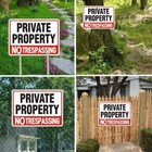 3 Pack Large Private Property No Trespassing Sign 8x12 Inch Rust Free Aluminum
