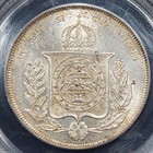 Silver 1862 Brazil 1000 Reis   Pcgs Ms62