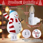 Hohean Christmas Decoration Snowman Night Light Plug In  120v C7 Led Xmas Wal   