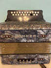Hohner Accordion 2-row 8-bass 21-key Vintage Works See Description