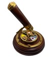 Kaleidoscope Wind Up Music Box Rotating Wood Brass Dolphin Stained Glass