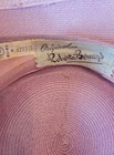 Vintage Roberta Bernay Original Lavender Straw Wide Brim Hat