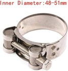 2pcs Exhaust Clamp Stainless Steel Exhaust Band Clamp Replacement For Motorcy   