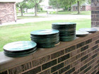 Sixteen- 800ft 16mm Steel Used Film Cans   for Film Or Decor   