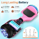 6 5in Hoverboard Light-up Wheels Bluetooth Electric Self-balancing 7 5mph -pink