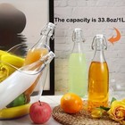 5pcs Glass Swing Top Bottles 33oz With Airtight Leakproof Caps - Flip-top Komb
