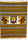 Vtg Mexican Zapotec Wool Rug Hand Woven Wall Hanging Tapestry 4x7 Aztec Kilim