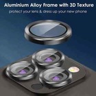 For Apple Iphone 13 14 15 16 Pro Max Ring Tempered Glass Camera Lens Protector
