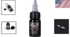 Pure Black Tattoo Ink 1 2oz - Professional Quality   High Stability