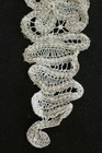 Rare French Antique Victorian Hand Made Silk   Cotton Lace Collar 24  Length