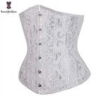 Underbust Spiral Steel Boned Corset Jacquard Floral Corsets Women Plus Size
