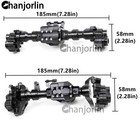 1 10 Rc Crawler Car Aluminum Alloy Front And Rear Axle Housing Set Compatible   