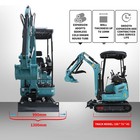 2 5 Ton Mini Excavator Kubota Hydraulic Retractable Track Offset Boom Digger New