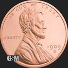 1 Oz  Solid  999 Fine Copper Round - Lincoln Wheat Cent - Golden State Mint
