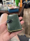 Vintage Sewing Pouch Germany - Green Leather
