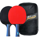 1 Pair Professional Table Tennis Ping Pong Racket Paddle Bat 3pcs Balls Bag Set