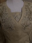 Size 10 Light Gold Embroidered beaded Skirt Suit From Midnight Velvet New