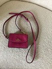 Coach Flap Card Case On Lanyard C5611  bright Violet 
