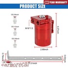 Oil Catch Can  300ml Universal Baffled Catch Can Kit With 5ft 3 8 Inch Red