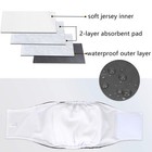 Reusable Male Dog Diapers  pack Of 3   Washable Puppy Belly Band  Black gray    