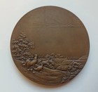 Extra Rare 1910 Japan Korea Annexation Medal W  Original Case Antique 55mm