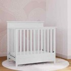 Petal Mini White 4-in-1 Convertible Crib With Bonus Mattress