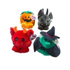 Vtg Nwt 1997 Halloween Puffkins Stuffed Animal Lot Bat Devil Pumpkin Witch