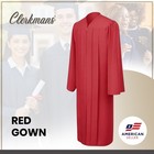 Matte Red High School bachelor Graduation Gown