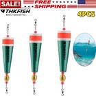 Thkfish 4pcs Fishing Bobbers Fishing Floats Weighted Bobbers For Fishing Popping