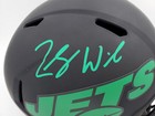 Zach Wilson Autographed Jets Eclipse Black Full Size Helmet Beckett Qr 194730