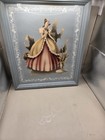 Vintage Turner Art Deco Woman W  Pink Dress Victorian Air Brush 14x12 