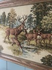 Vintage 1970   s Puffed Fabric Trapunto Framed Deer Wall Art