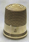  658 14k Gold  kathleen  Thimble -  size 8 simons Bros co 