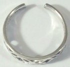 Toe Ring Adjustable 925 Sterling Silver  4b