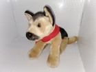 Fao Schwarz German Shepherd Dog 13  Plush Stuffed Animal With Red Bandana rare
