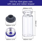 10ml Glass Vials  100pcs Glass Vial Small Glass Vials Empty With Caps Stopper