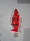 Vintage Irwin Celluloid Santa All Red And Green Rare Version
