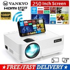 Vankyo Portable Mini Led Projector Wifi 1080p Video Home Theater Cinema Hdmi Usb