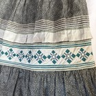 Vintage Miccosukee Seminole Patchwork Skirt Native American Handmade Craft Gray