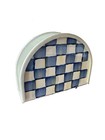 Mackenzie-childs Royal Courtly Check Enamel Napkin Holder Preowned