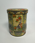 Vintage Daher Made In England Biscuit Tin Floral Bird Asian Look Chinoiserie Tin