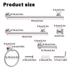10 Piece Bathroom Hardware Accessories Set With 23 6  Towel Bar - Brushed Nickel