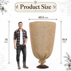 2pcs 70 9 X 45 3 Inch Winter Burlap Plant Cover Bag  Large Burlap Bags With Draw